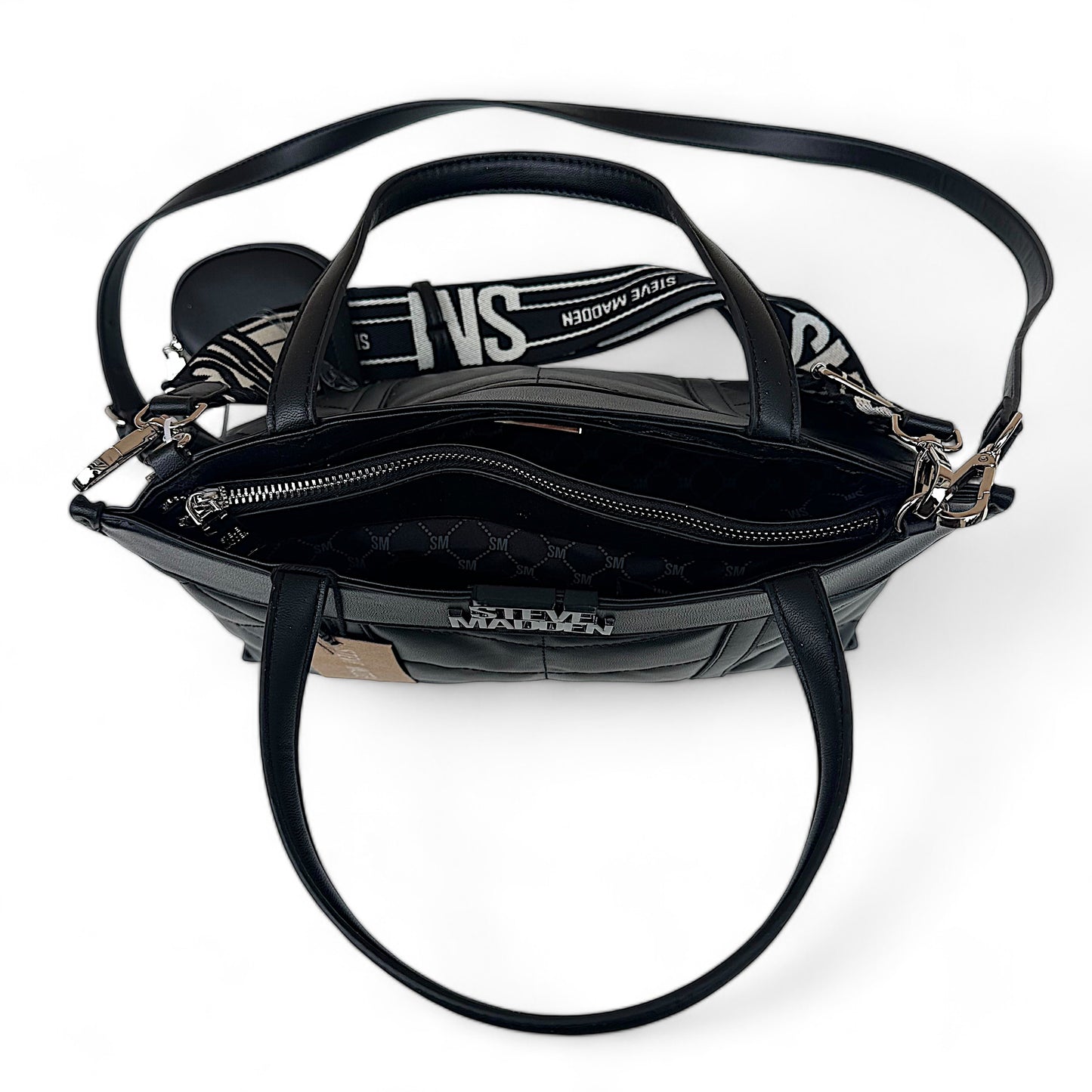 Steven Madden Black Belia 2 Satchel