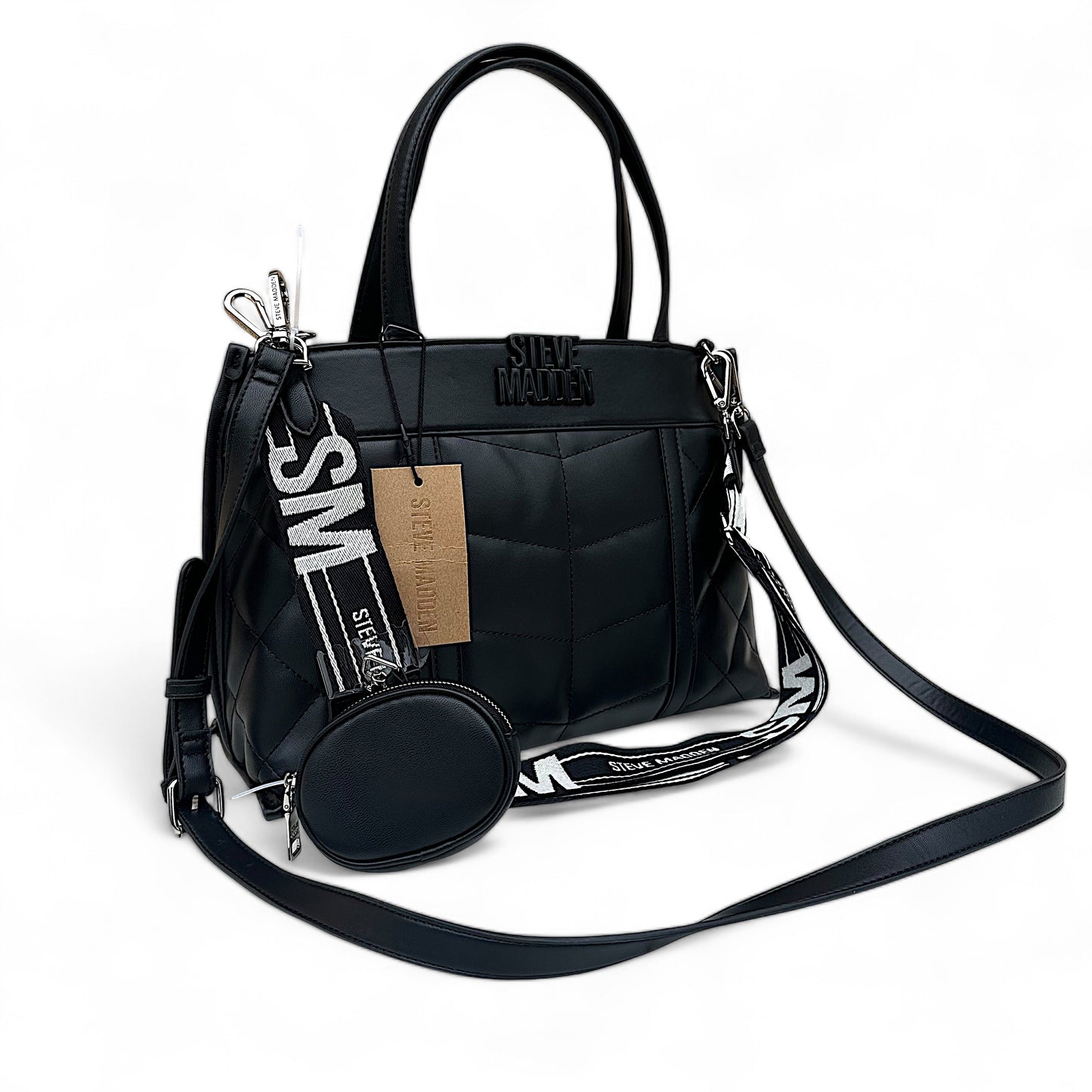 Steven Madden Black Belia 2 Satchel